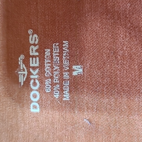 DOCKERS | Orange Long Sleeve Button Down Shirt | Medium - Picture 3 of 3